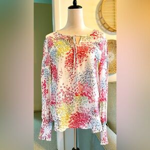 Lucky Brand Multicolor Floral Blouse